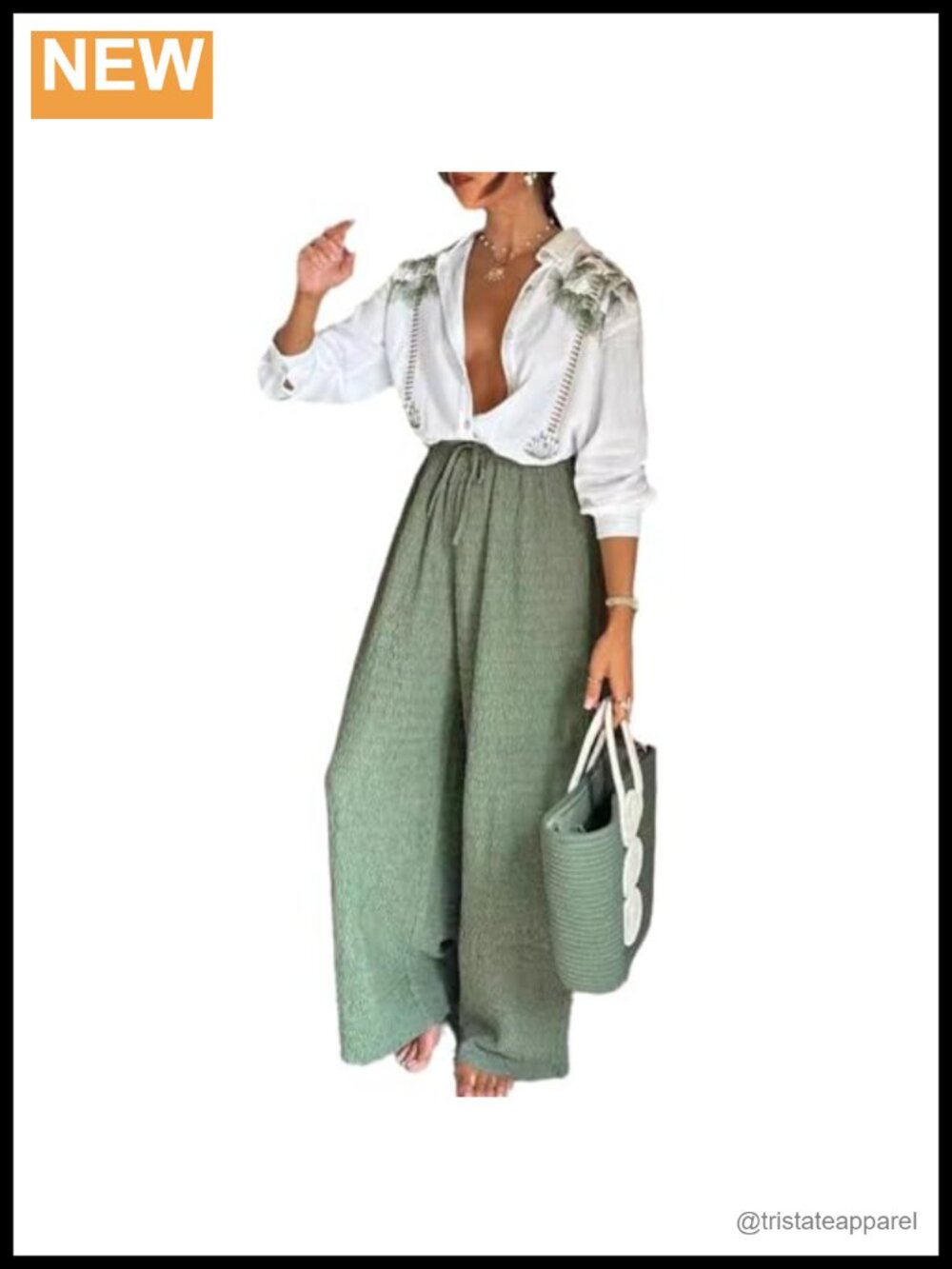 Women's 2 Piece Set Long Sleeve Lapel Button Top Wide Leg Pants Streetwear
